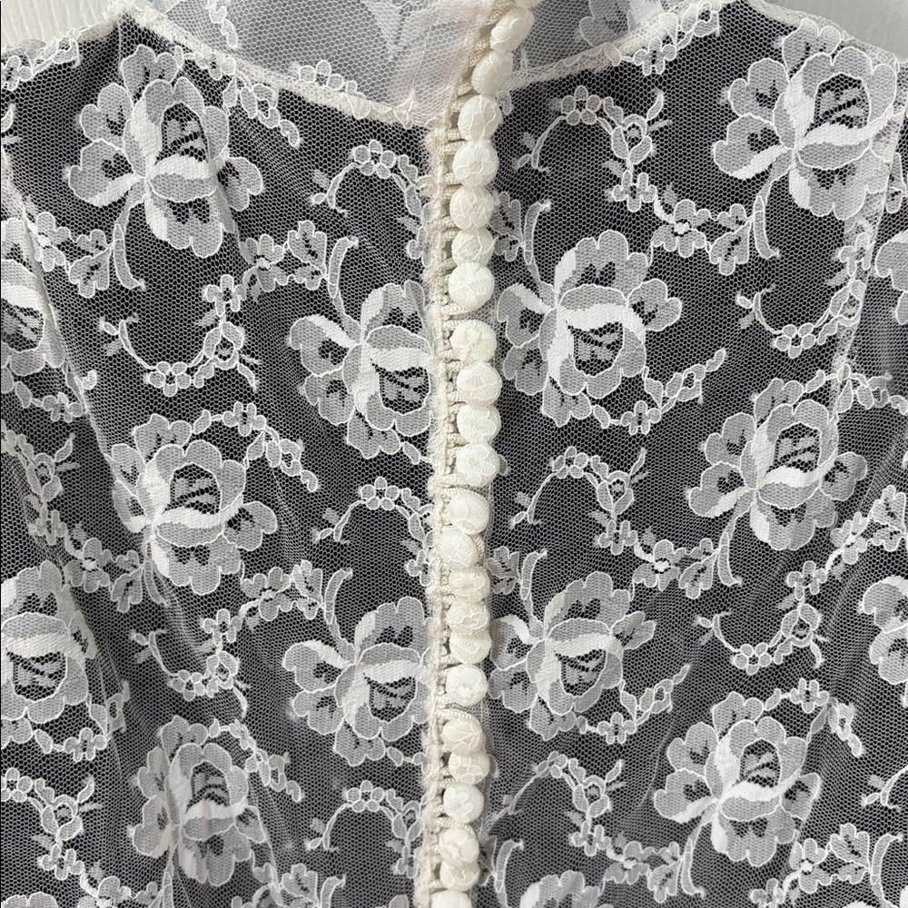 Vintage sheer lace, victorian, romantic cottagecore top - Picture 9 of 9